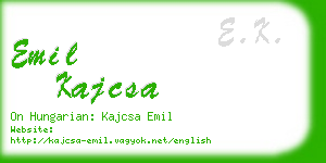 emil kajcsa business card